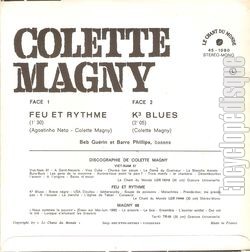 [Pochette de Feu et rythme (Colette MAGNY) - verso]