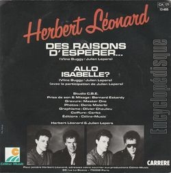 [Pochette de Des raisons d’esprer (Herbert LONARD et Julien LEPERS) - verso]