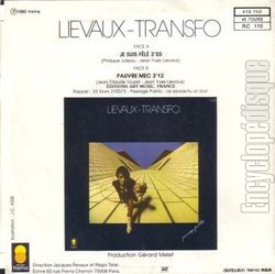 [Pochette de Je suis fl (LIEVAUX-TRANSFO) - verso]