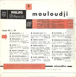 [Pochette de La complainte de la butte - 3me srie (MOULOUDJI) - verso]