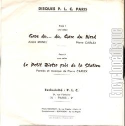 [Pochette de Gare du…du, Gare du nord (Paule DAMIEN) - verso]