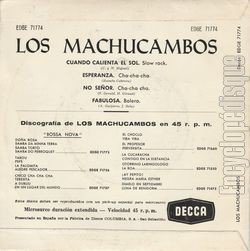 [Pochette de Cuando calienta el sol (Los MACHUCAMBOS) - verso]