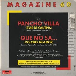 [Pochette de Pancho Villa (MAGAZINE 60) - verso]