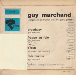 [Pochette de Broadway (Guy MARCHAND) - verso]