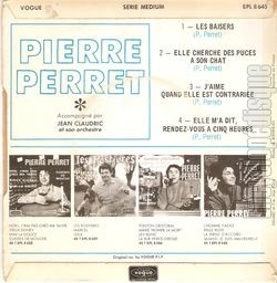 [Pochette de Les baisers (Pierre PERRET) - verso]