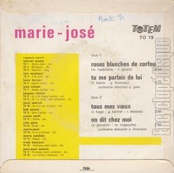 [Pochette de Roses blanches de Corfou (MARIE-JOS) - verso]