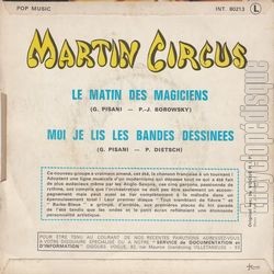 [Pochette de Le matin des magiciens (MARTIN CIRCUS) - verso]