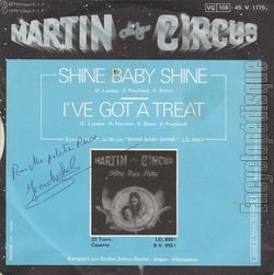 [Pochette de Shine baby shine (MARTIN CIRCUS) - verso]