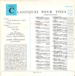 [Pochette de Petits classiques pour tous (Lily PONS) - verso]