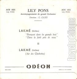 [Pochette de Lakm (Lily PONS) - verso]