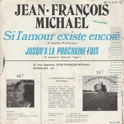 [Pochette de Si l’amour existe encore (Jean-Franois MICHAL) - verso]