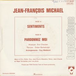 [Pochette de Sentiments (Jean-Franois MICHAL) - verso]