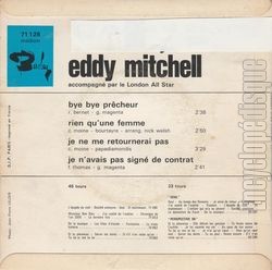 [Pochette de Bye bye prcheur (Eddy MITCHELL) - verso]