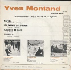 [Pochette de Matilda (Yves MONTAND) - verso]