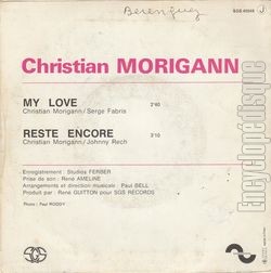 [Pochette de My love (Christian MORIGANN) - verso]