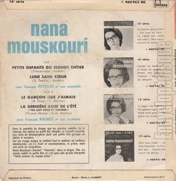 [Pochette de Petits enfants du monde entier (Nana MOUSKOURI) - verso]