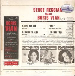 [Pochette de Valse dingue (Serge REGGIANI) - verso]