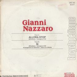 [Pochette de Allora Stop (Gianni NAZZARO) - verso]