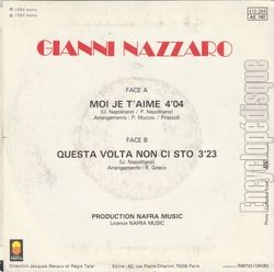 [Pochette de Moi, je t’aime (Gianni NAZZARO) - verso]