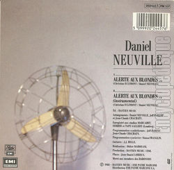 [Pochette de Alerte aux blondes (Daniel NEUVILLE) - verso]