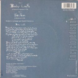 [Pochette de Baby Louis (NIAGARA) - verso]