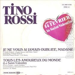 [Pochette de Je ne vous ai jamais oublie, madame (Tino ROSSI) - verso]