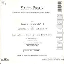 [Pochette de Concerto pour une voix (SAINT-PREUX) - verso]