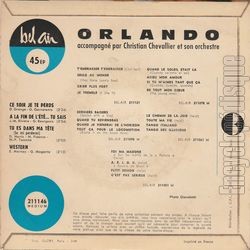 [Pochette de Ce soir, je te perds (ORLANDO) - verso]