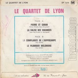 [Pochette de Pierre et Sarah (Le QUARTET DE LYON) - verso]