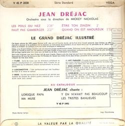 [Pochette de Les poils du nez (Jean DRJAC) - verso]