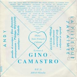 [Pochette de Andy (Gino CAMASTRO) - verso]