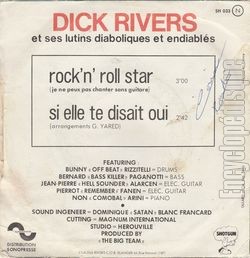 [Pochette de Rock’n roll star (Dick RIVERS) - verso]