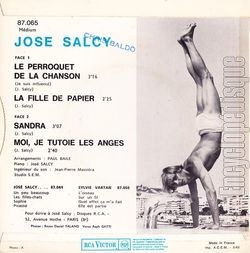 [Pochette de Le perroquet de la chanson (Jos SALCY) - verso]