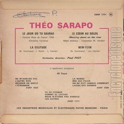 [Pochette de Le jour o tu sauras (Tho SARAPO) - verso]