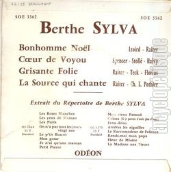 [Pochette de Bonhomme Nol (Berthe SYLVA) - verso]