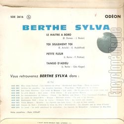 [Pochette de Le maitre  bord (Berthe SYLVA) - verso]