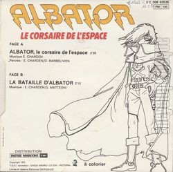 [Pochette de Albator (T.V. (Tlvision)) - verso]