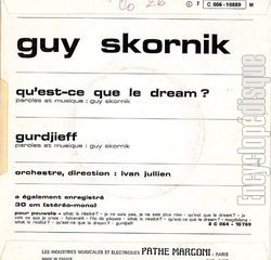 [Pochette de Qu’est-ce que le dream ? (Guy SKORNIK) - verso]