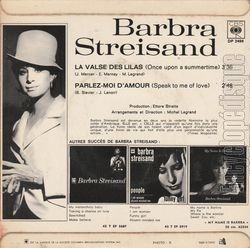 [Pochette de Barbra STREISAND - valse des lilas, [La] (Les FRANCOPHILES) - verso]