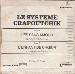 [Pochette de Les sans-amour (Le SYSTME CRAPOUTCHIK) - verso]