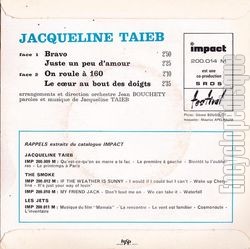 [Pochette de Bravo (Jacqueline TAIEB) - verso]