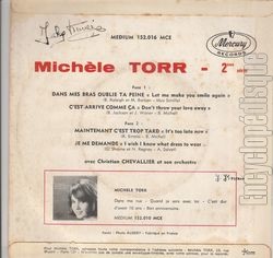 [Pochette de Dans mes bras, oublie ta peine (Michle TORR) - verso]