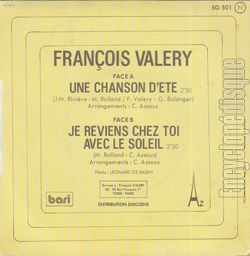 [Pochette de Une chanson d’t (Franois VALRY) - verso]