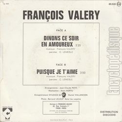 [Pochette de Dnons ce soir en amoureux (Franois VALRY) - verso]