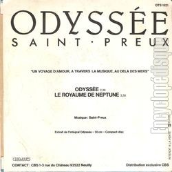 [Pochette de Odysse (SAINT-PREUX) - verso]