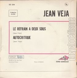 [Pochette de Refrain  2 sous (Jean VJA) - verso]