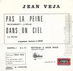 [Pochette de Pas la peine (Jean VJA) - verso]