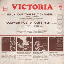 [Pochette de En un jour tout peut changer (VICTORIA) - verso]