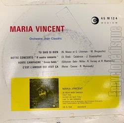 [Pochette de Tu sais si bien (Maria VINCENT) - verso]