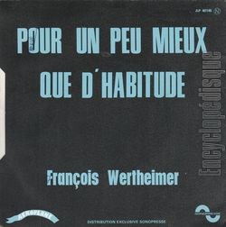 [Pochette de Pour un peu mieux que d’habitude (Franois WERTHEIMER) - verso]